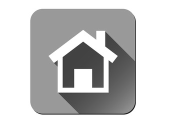 Obraz premium Icono gris de una casa.