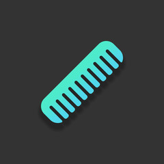 comb, hairbrush. simple silhouette. Colorful logo concept with s