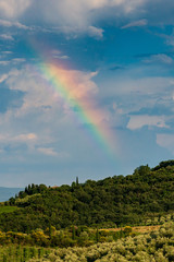Rainbow in rural Tuscany