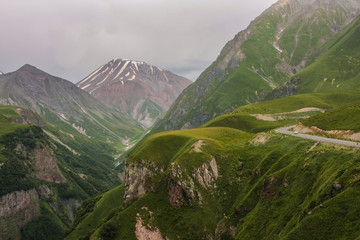 road to jvari pass in georgia