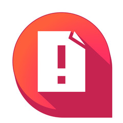 Obraz premium ikona z długim cieniem na tle strzałki pinezki