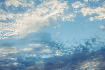 beautiful sky full of clouds on a  day 