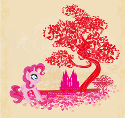 Card with a cute unicorn © diavolessa