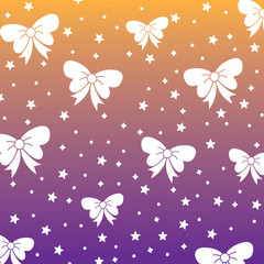 stars and decorative bows pattern