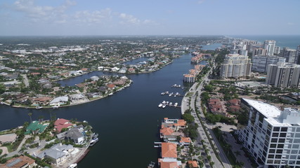 drone aerial of bay