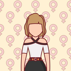 avatar young woman icon
