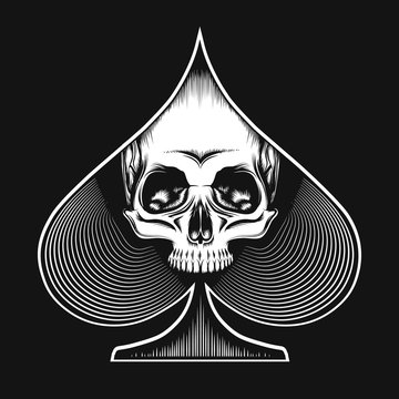 Skull In Spade Symbol