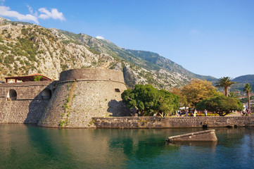 Fototapeta na wymiar Montenegro. Old Town of Kotor, UNESCO-World Heritage Site. View of Kampana Tower and Skurda river