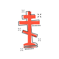 Vector cartoon halloween grave icon in comic style. Gravestone sign illustration pictogram. Rip business splash effect concept.