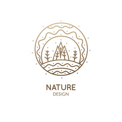 Nature linear logo landscape