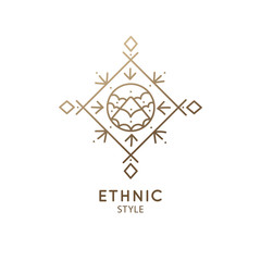 Sacred abstract logo mountain