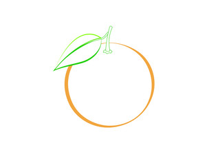 A colorful orange logo for business vector illustration