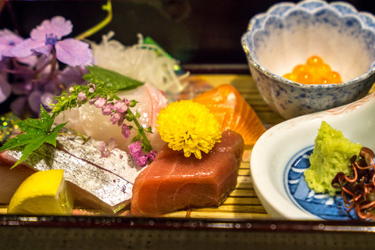 fresh sashimi plate