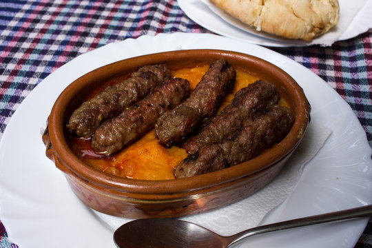 Kebab and beans, Skopje