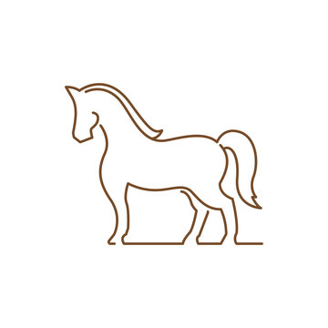 Cool Horse Symbol in Elegant Line Art