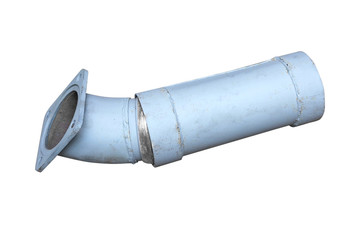 muffler pipe truck on an isolated white background