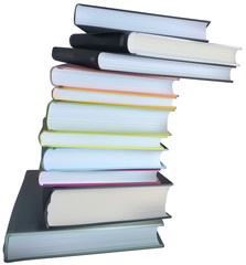 A Stack of Books on a White Background - Isolated Books Illustration on White Background, Detailed Vector Image