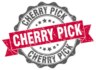 Obraz premium cherry pick stamp. sign. seal