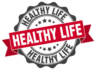 healthy life stamp. sign. seal