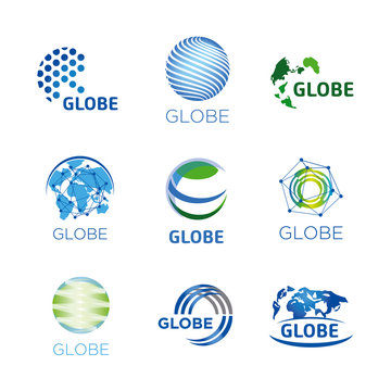 logos, globe, global