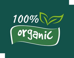 set of organic food logo