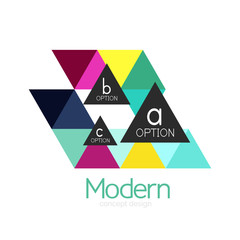 Triangle shape design abstract business logo icon design. Company logotype branding emblem idea