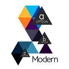 Triangle shape design abstract business logo icon design. Company logotype branding emblem idea