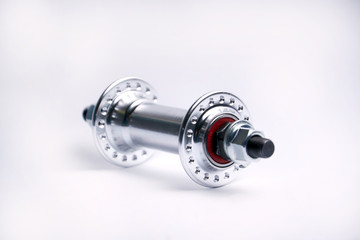 Carriage with chain rear wheel sports mountain bike closeup