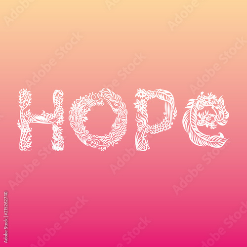 Hope Illustrated Word Stock Image And Royalty Free Vector