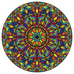 Colorful mandala on a white background
