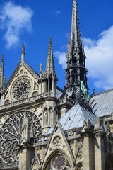 The magnificent gothic cathedral of Notre Dame in Paris