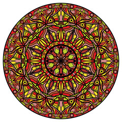 Colorful mandala on a white background