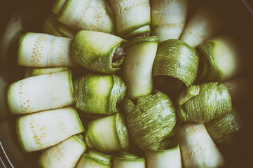 Rolled Zucchinis Stuffed With Meat, Traditional Turkish Cuisine