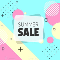 Summer sale. Shapes.