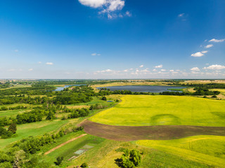 Nature of central part of Russia. cereal fields