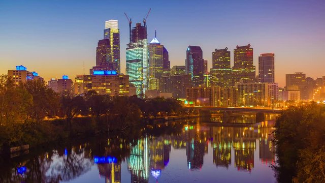 Philadelphia, Pennsylvania, USA River Skyline