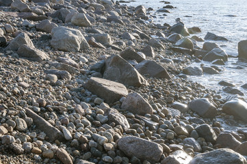 Obraz premium Rocky coastline on Gooseberry Neck