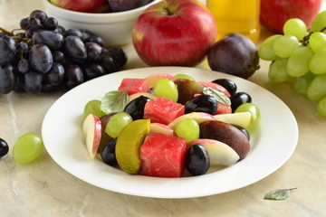Fresh fruit salad, healthy eating concept