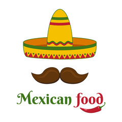 Mexican food. Colorful banner. Vector illustration