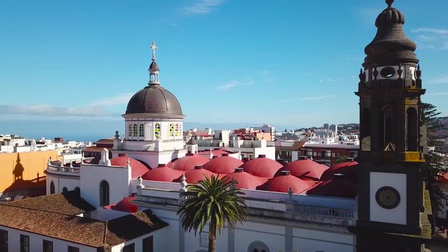 View from the height on Cathedral and townscape San Cristobal De La Laguna, Tenerife, Canary Islands, Spain