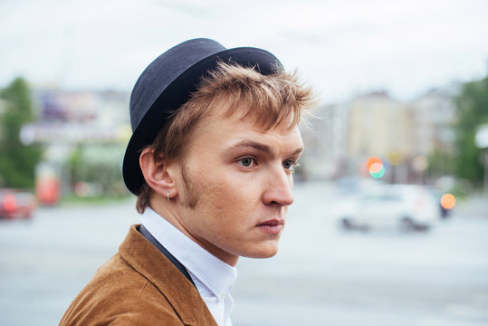 Portrait of young stylish guy