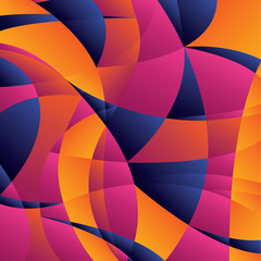 Concept geometric colorful background with curve shapes and gradient.