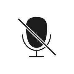Mute voice microphone icon