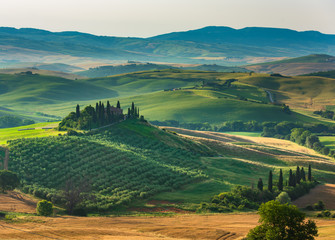 The most beautiful view in Tuscany Italy.