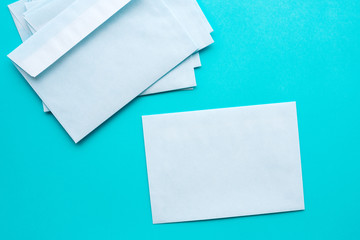 White mail envelopes mock up