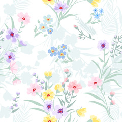 Seamless pattern floral. Vector background.