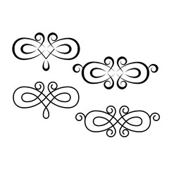 Decorative ornament with swirl design elements