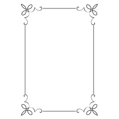 Decorative vertical frame with curls