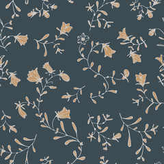 Simple bright floral pattern vector seamless