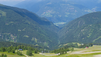 green valley covered with forest